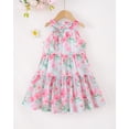 thumbnail image 3 of Baby Girls Clothes Toddler Girl Floral Dress 4T Girls Summer Dress 5T Girls Sleeveless Halter Dress, 3 of 10