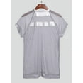 thumbnail image 6 of Men's See-through Slim Fit Top Shirt Short Sleeve Fishnet Lightweight Shirts, 6 of 7