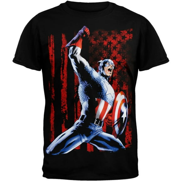 Captain America - Red Stripe T-Shirt