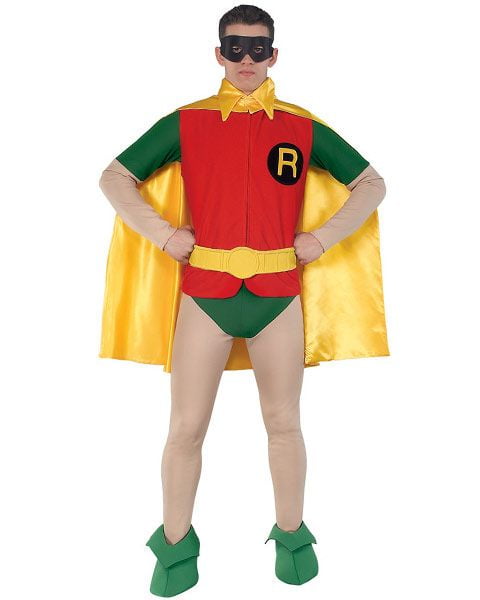 Grand Heritage Adult Robin Costume 1966 Classic Batman TV Show Adult Size XL 
