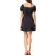 thumbnail image 3 of INSPIRE CHIC Vestido Mini de Cuello Corazón con Volantes para Mujeres en Azul S, 3 of 6