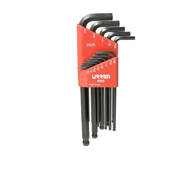 Urrea Industrial Grade Ball End L-Type Hex Key Set, 13 Pieces