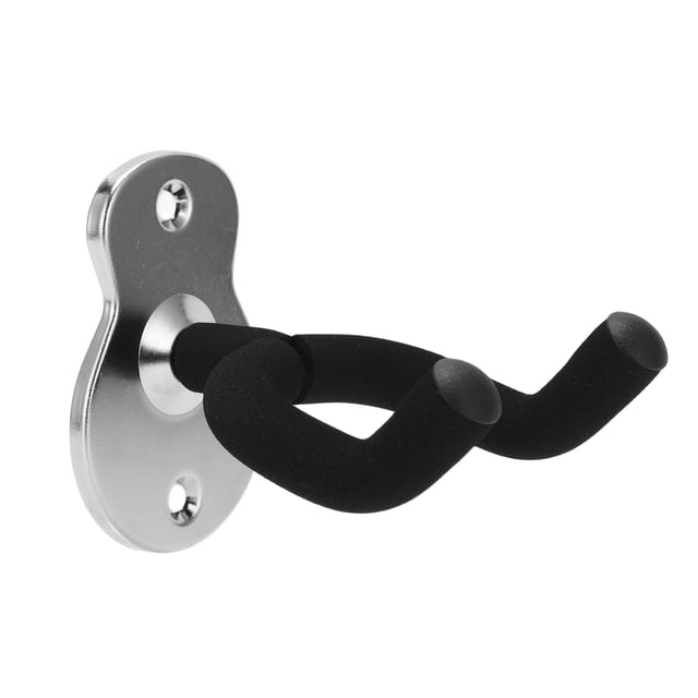 Soporte de gancho para colgar en la pared para guitarra, soporte de Metal Universal para ukelele, violín, sala de estudio, plata esmerilada