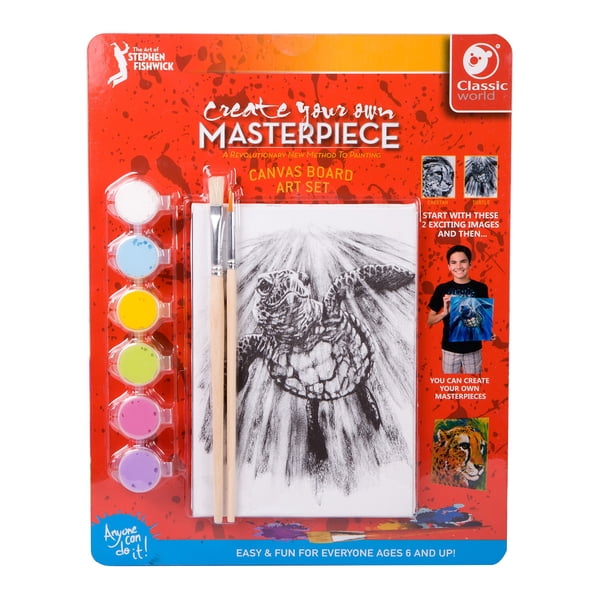 Set de arte Fishwick #2 con mini lienzos y pinturas