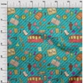 thumbnail image 3 of oneOone Cotton Poplin Twill Dusty Teal Green Fabric Kids Dress Material Fabric Print Fabric By The Yard 56 Inch Wide, 3 of 4