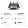 thumbnail image 2 of Stainless Steel undermount Kitchen Sink workstation - 23 inch single bowl with accessories, 2 of 2