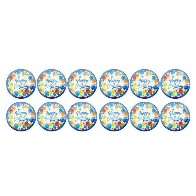 Maytalsory 6pcs Birthday Party Disposable Tableware Paper Plate Colored Dessert Plate Adult Children Birthday Party Baby Shower Decoration balloon 2Set