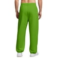 thumbnail image 3 of Fabrcox S-5xl Black Sweatpants Men Winter Fleece Lined Active Joggers Sweatpants Drawstring Pockets Athletic Casual Jogger Running Sweatpants Fluorescent Green 5XL, 3 of 7