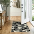 thumbnail image 2 of ODIKA 2'x3' Washable Accent Rug Modern Splatter With Distressed Inkblot Motif Accents Abstract Flowing Dynamic for Bedroom, Nursery, RV, Pet Friendly, Bedside Mat, 2 of 7