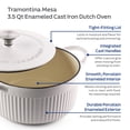 thumbnail image 6 of Tramontina Mesa 3.5 Qt Enameled Cast Iron Dutch Oven White, 6 of 12