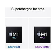 Restored Apple MacBook Pro (14-inch, Apple M1 Pro chip with 8 core CPU and 14 core GPU, 16GB RAM, 512GB SSD) - Silver