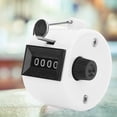 thumbnail image 1 of Hand Tally Counter, 4 Digit Display Mechanical Handheld Pitch Counter Clicker Counter Plastic Shell Knob Reset Handheld Counting Tool with Hook for Row People Sport School, 1 of 7