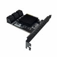 thumbnail image 2 of Tarjeta adaptadora PCI-E a SATA Tarjeta de expansión SATA 3.0 de 6 puertos Tarjeta adaptadora PCI-E x1 de 6 Gbps de velocidad Kearding EL001396-00B, 2 of 2