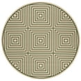 thumbnail image 2 of Safavieh Linden Amelia Geometric Indoor/Outdoor Area Rug, Cream/Green, 6'7" x 6'7" Round, 2 of 8