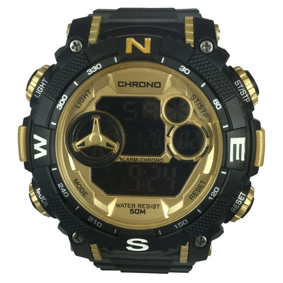 George Men's Digital Sport Wristwatch Plastic Strap