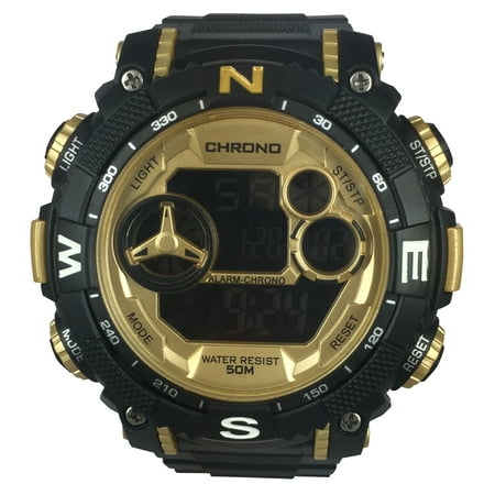 George Men's Digital Sport Wristwatch Plastic Strap