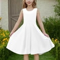 thumbnail image 6 of Delliss Girls Sleeveless Dress Summer Casual Beach A-Line Sundress with Pockets Loose Tank Dress 5-15 Years, 6 of 9