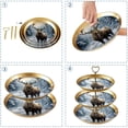 thumbnail image 4 of Christmas Elk Retro 32cm Plastic Discs Cupcake Stand with Iron Pillars | Dessert Table Display Holder for Parties and Events, 4 of 6