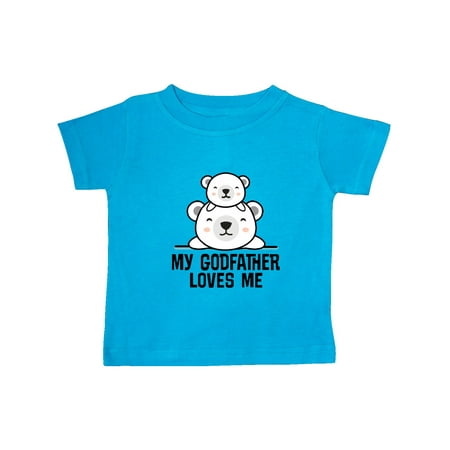 

Inktastic My Godfather Loves Me Godson Bear Gift Baby Boy or Baby Girl T-Shirt