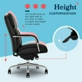 thumbnail image 5 of La-Z-Boy Symphony Executive Office Chair Bonded Leather Black and Chrome, 5 of 8