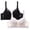 Black, variant on Front Closure Bra for Women with Leopard Print and Underwire, 2-Pack, Push-Up Design for Side Support and Lift
