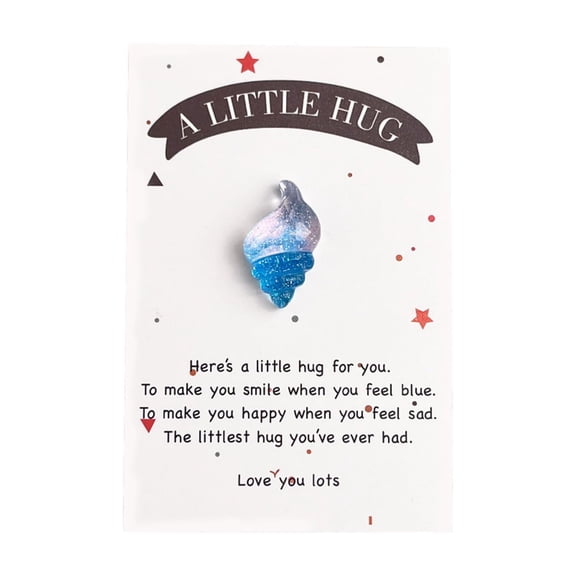 PEIBang Mini Pocket Hug with Greeting Cards,Little Sea Animals Pocket Hug Token for Valentines Day Exchange Gift and Party Favors