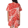 thumbnail image 4 of Womens Pajama Sets With Pocket, Beef Steaks Lounge Sets Short Sleeve Sleepwear PJ Sets for Women, 4 of 6