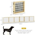 thumbnail image 3 of Pefilos 144" Wide Dog Gate with Door Walk Through, 32" Tall Freestanding Wire Pet Gate for The House, Doorway, Stairs, Pet Puppy Safety Fence, Support Feet Included, Brown, 3 of 9