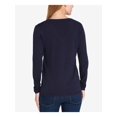 thumbnail image 2 of Tommy Hilfiger Womens Studded Knit Sweater, Blue, Small, 2 of 5