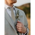 thumbnail image 2 of Corbata Mantieqingway Skinny, algodón y lino, color caqui, 6 x 145 cm, 2 of 6