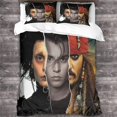 thumbnail image 3 of Johnny Depp 3d Bedding Set, 3 Pcs Star Bedding Set Microfiber Duvet Cover Pillowcases With Zipper Closure For Single Or Double Bed, 3 of 5