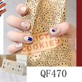 thumbnail image 1 of 5pcs Caramel White Scrub Nail Sticker Waterproof Detachable Nail Sticker Nail Art Decorations Nail Wraps(QF470), 1 of 4