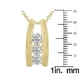 thumbnail image 2 of SZUL Women's 1.50 CTW Three Stone Lab Grown Diamond Ladder Pendant in 10K Yellow Gold (G-H Color, VS1-VS2 Clarity), 2 of 5