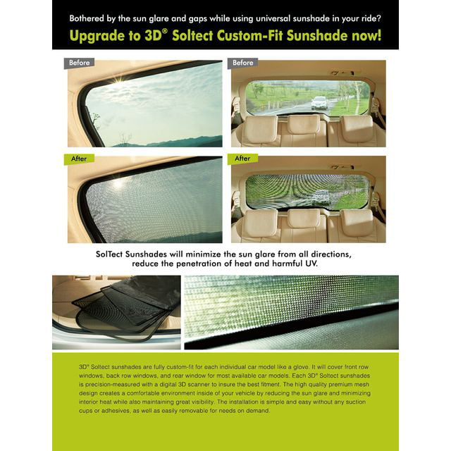3D For Subaru Impreza Wagon 2008-2014 Soltect Sunshade Side Windows