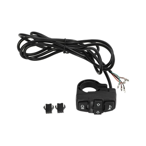 Interruptor de luz de giro de bicicleta eléctrica, 3 en 1, bocina de scooter eléctrico, interruptor de luz de giro, interruptor de luz de giro de bocina, construcción robusta Jadeshay A