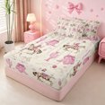 thumbnail image 2 of meiyoeat Retro Western Cowgirl Zipper Twin Comforter Sets with Fitted Sheet and 2 Pillowcases For Kids, Pink Vintage Cowboy Boots Zipper Bedding Set For Girls,Pink Reversible,4 Pieces, 2 of 7