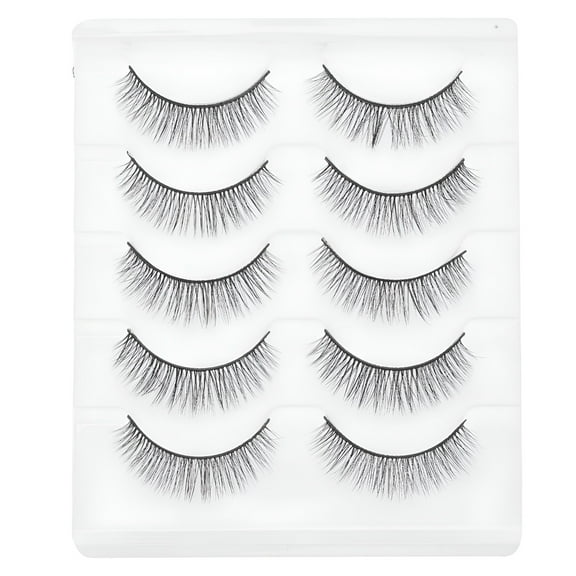 VANIDO 5 Pairs Short False Eyelashes Makeup Fake Women Simple and Elegant Natural Magnetic Look