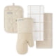 thumbnail image 1 of Juego de 4 guantes de cocina acolchados de algodón rizado KitchenAid, soporte para ollas y paños de cocina, 1 of 9