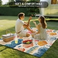 thumbnail image 5 of Fsddascl Coastal Shell Outdoor Rug for Patio/Deck/Porch, Non-Slip Large Area Rug 5 x 8 Ft, Summer Nautical Shell Beach Starfish Sea Indoor Outdoor Rugs Washable Area Rugs, Camping Rug Carpet, 5 of 5