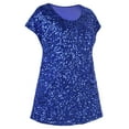 thumbnail image 4 of PrettyGuide Women's Sequin Top Shimmer Glitter Loose Bat Sleeve Party Tunic Tops, X-Large, 4 of 7