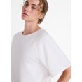 thumbnail image 5 of Joyspun Women's French Terry Knit Sleep Top with Short Sleeves, Sizes XS-3X, 5 of 6