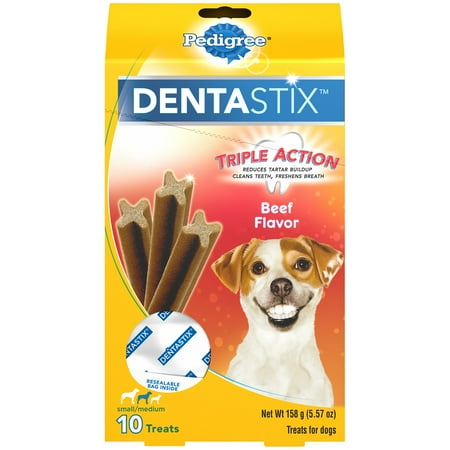 Pedigree Dentastix Small/Medium Beef Dog Treats, 10-count