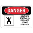 thumbnail image 1 of SignMission OS-DS-A-1824-L-1079 Signal de Danger OSHA 18 x 24 Po - Permis d'Entrée en Espace Confiné Requis, 1 of 1