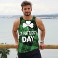 thumbnail image 6 of Fotbe St Patrick's day Pattern Men's Quick Dry Workout Tank Top Gym Muscle Tee Fitness Bodybuilding Sleeveless T Shirt Breathable Workout Shirt-X-Large, 6 of 7