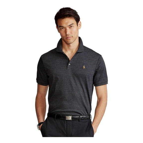 POLO RALPH LAUREN Mens Gray Short Sleeve Classic Fit Stretch Polo S