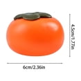 thumbnail image 3 of PEONAVET Slow Rising Fruit Squishes Toy, Handmade Persimmon Squishes Stress Relief Toy, Soft Fruit Squeeze Toys for Party Favors, 3 of 8