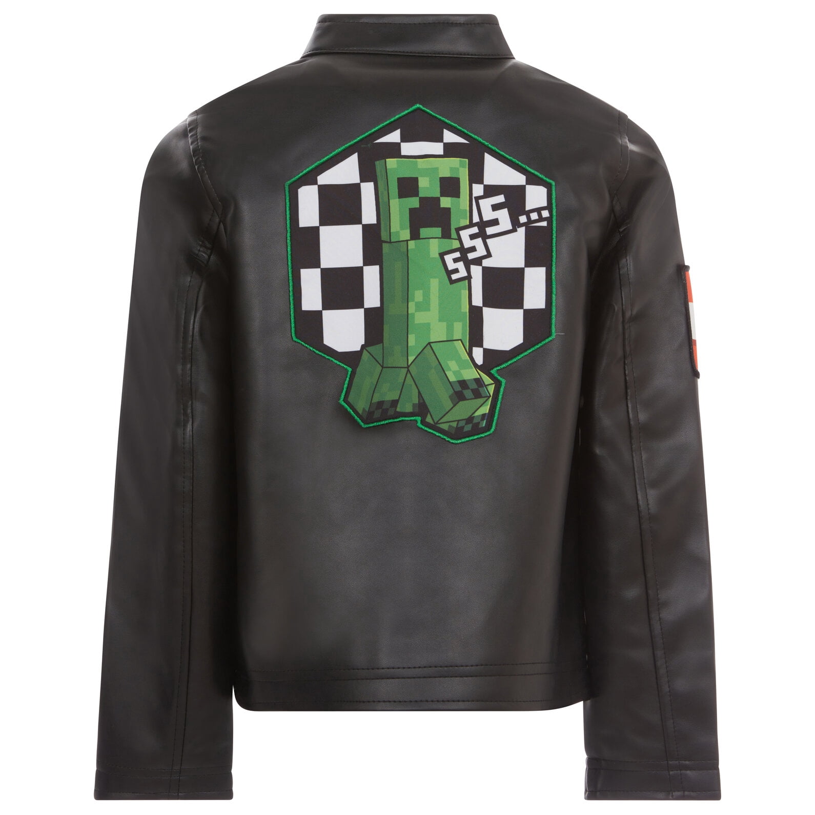 Minecraft Creeper Faux Leather Moto Jacket Little Kid to Big Kid