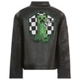 thumbnail image 5 of Minecraft Creeper Faux Leather Moto Jacket Little Kid to Big Kid, 5 of 5