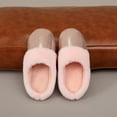 thumbnail image 5 of Metallic Sparkly Fuzzy Slippers for Women Bride Wedding Glitter Silver Gold Plush Scuff Memory Foam House Shoes, 5 of 6