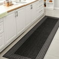 thumbnail image 4 of JONATHAN Y SANTA MONICA 2 x 8 Runner Rug, Lucia Diamond Border - Black/Gray, SMB207G-28, 4 of 9